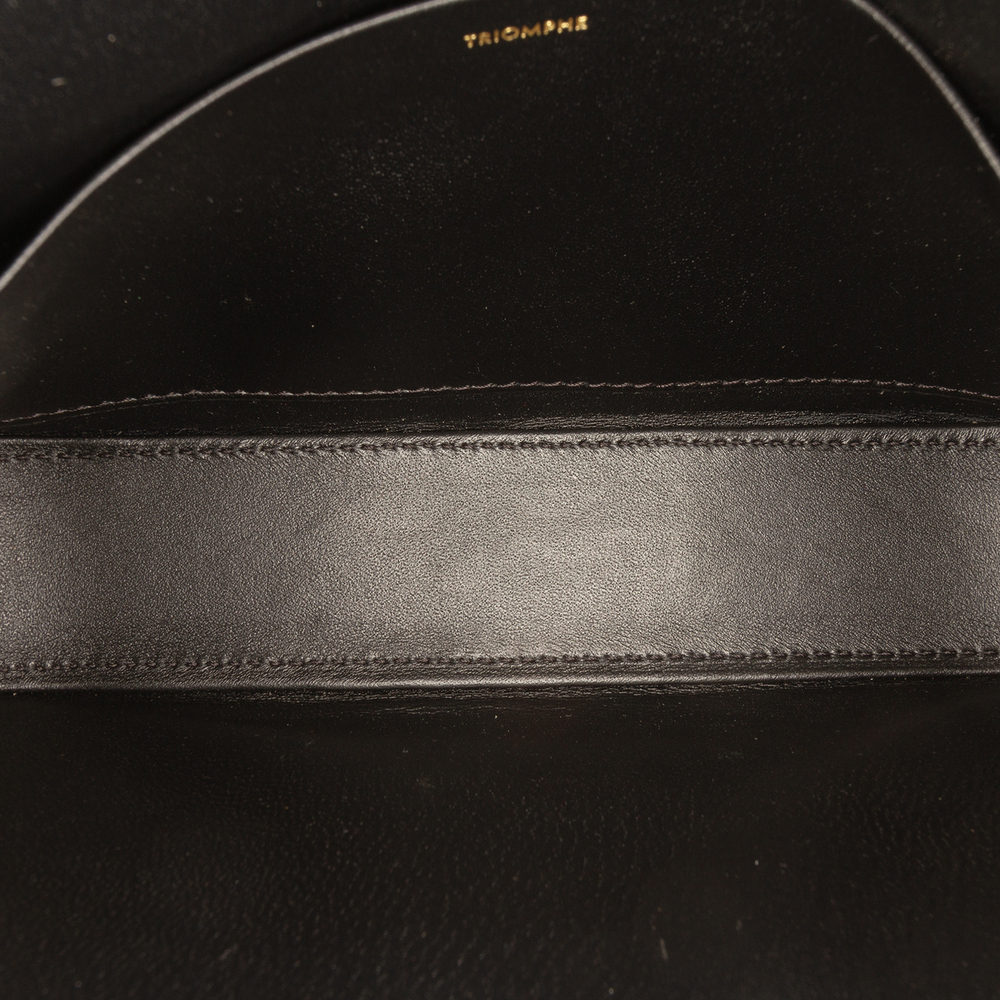 Pre-Loved Celine Shiny Calfskin Triomphe Claude Shoulder Bag - Picture 4 of 11